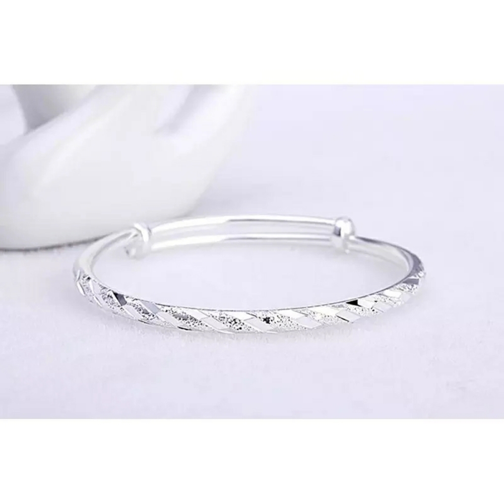 NEW S925 Handmade Diamond Cut Adjustable Bracelet - Picture 4 of 13